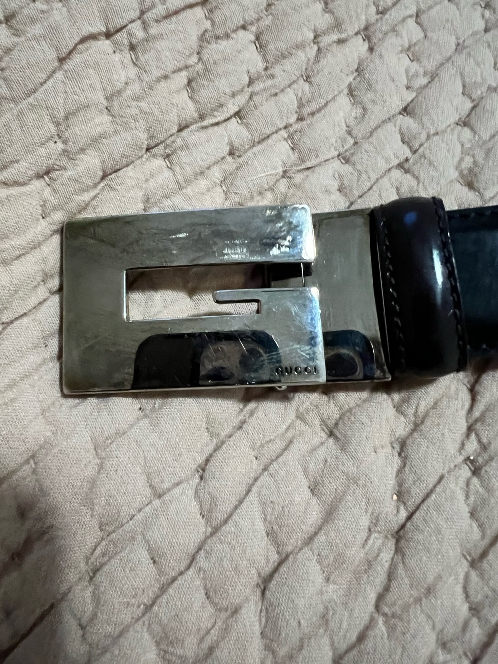 Vintage Gucci Square G buckle belt, size 28